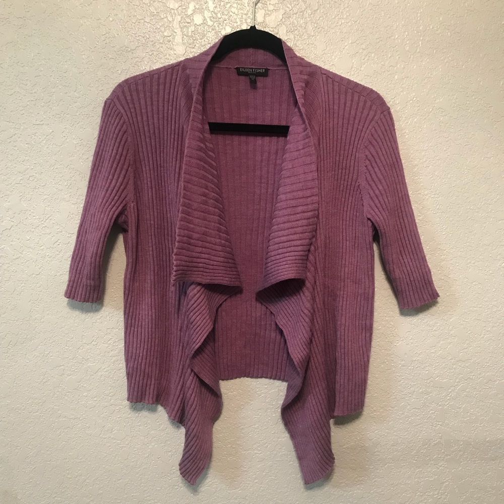 Eileen Fisher Petite Merino Wool Cardigan Size S